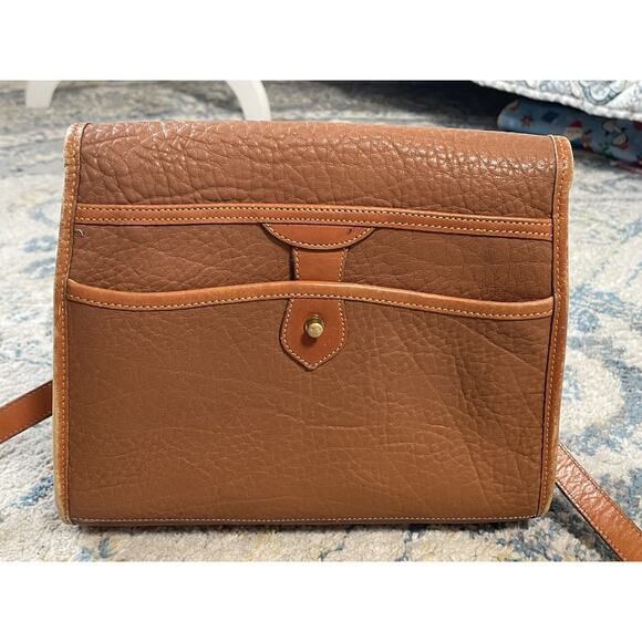 Vintage Dooney & Bourke Crossbody Bag: Brown Leather Duck  Dooney & Bourke All Weather Leather Crossbody Bag Vintage Brown AWL Duck Purse